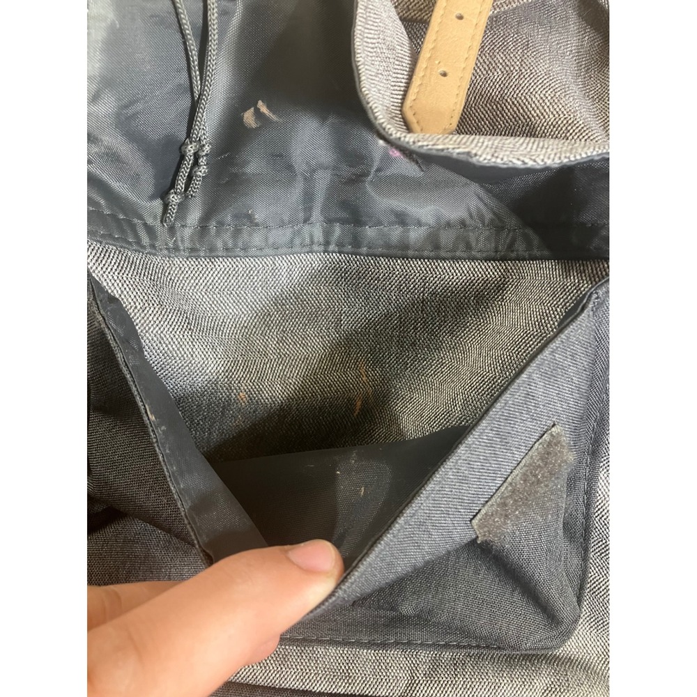 Eddie Bauer First Adventure Gray Diaper Backpack Insulated Pocket Heritage Style - Picture 6 of 10